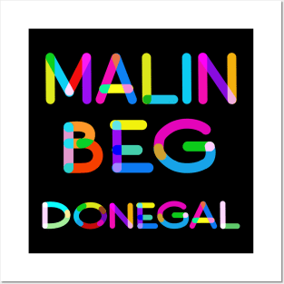 Colorful Malin Beg at Silver Strand Donegal Ireland Posters and Art